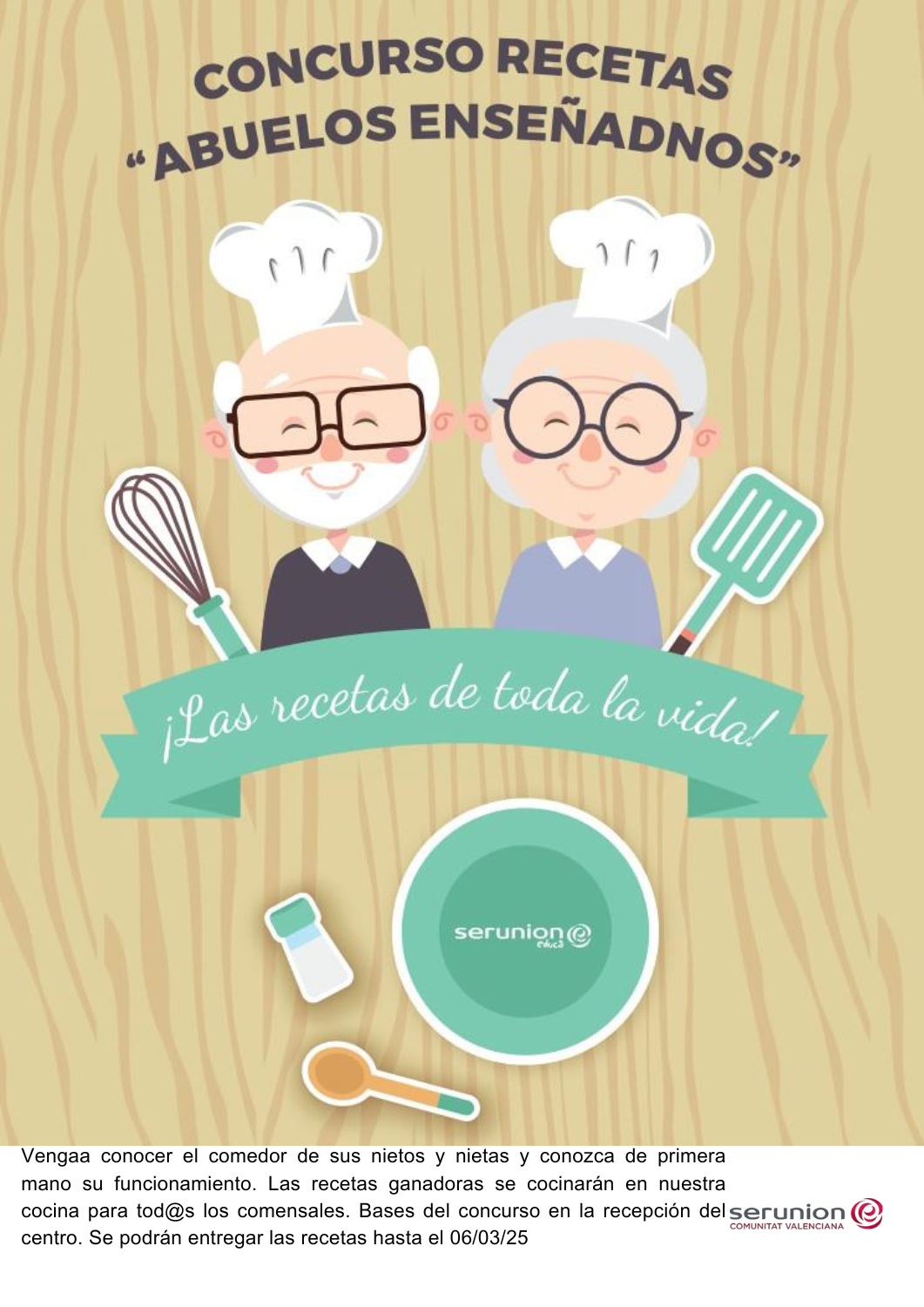 Imagen de Concurso de recetas  «Abuelos enseñadnos»